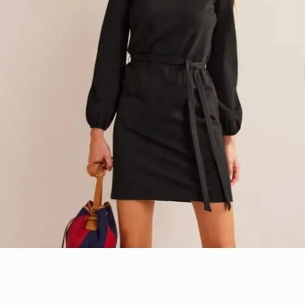 Boden Womens little black dress style Violet Ponte Shift size 6 ladies sleeves - Picture 12 of 16